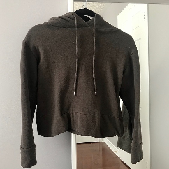 OAK + FORT Tops - OAK + FORT Oversized Cropped Hoodie